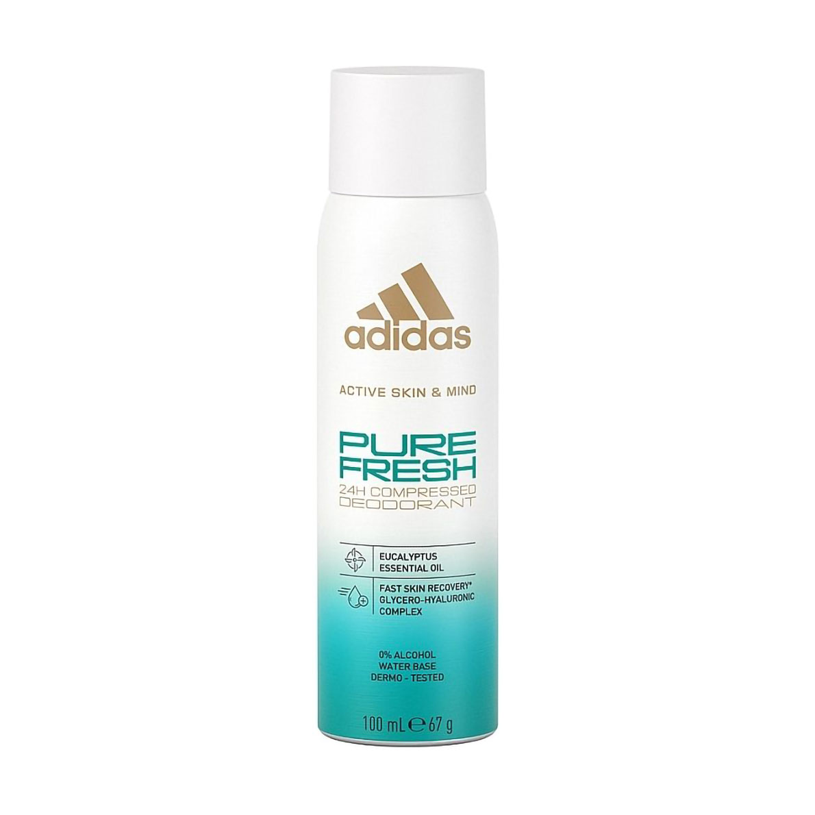 Дезодорант-спрей Adidas Pure Fresh 24H Compressed Deodorant жіночий, 100 мл
